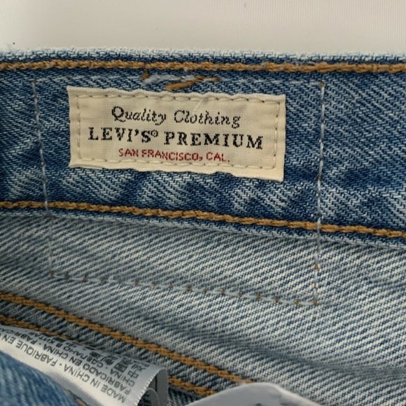 Levi's 501 Womens Jeans 30x26 Distressed Destroyed Blue Denim Button Fly - Picture 6 of 10